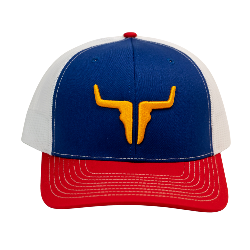 Leo's Royal/White/Red Trucker Hat